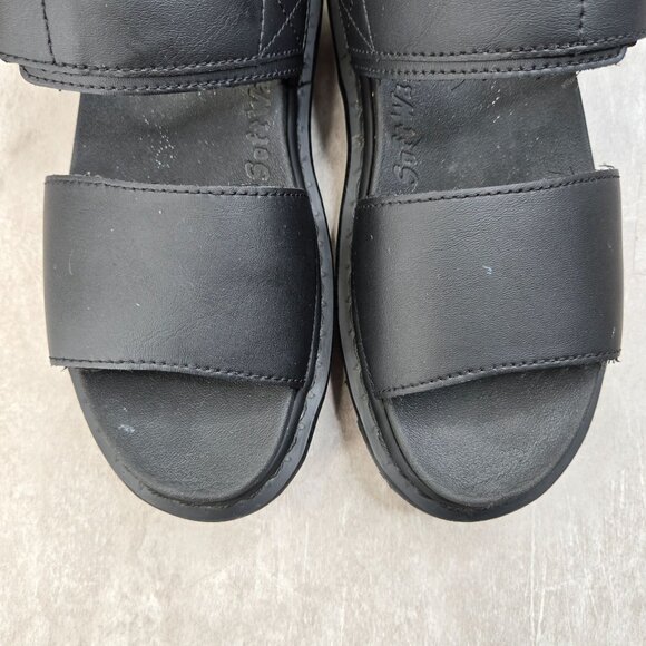Dr. Martens Voss Quad Platform Sandals Size 8 Black Leather Grunge Y2K Chunky - Picture 9 of 10